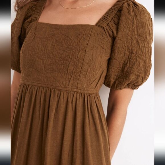 Madewell Quilted Tiered Midi Dress - Picture 9 of 12